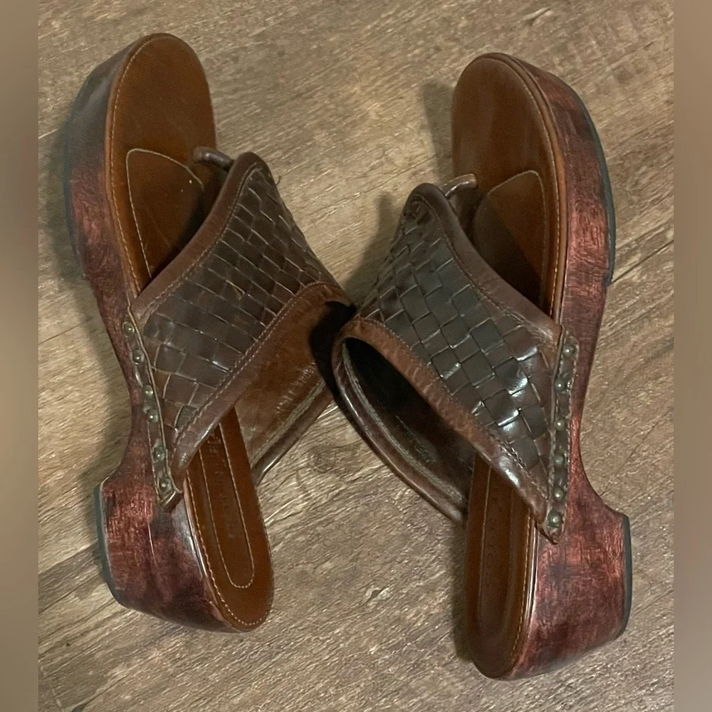 Cole Haan country vintage Brazilian clog braided leather sandals womens 6 - Picture 3 of 9